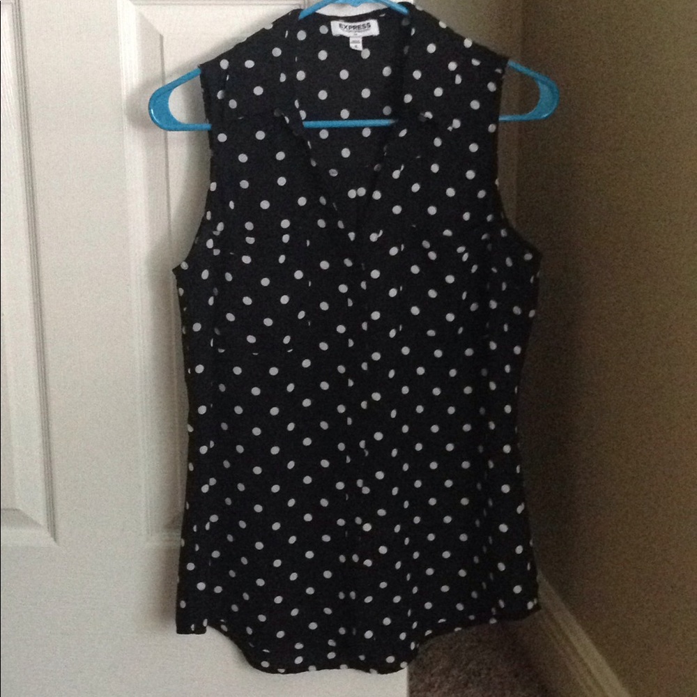 Express sleeveless Portofino polka dot